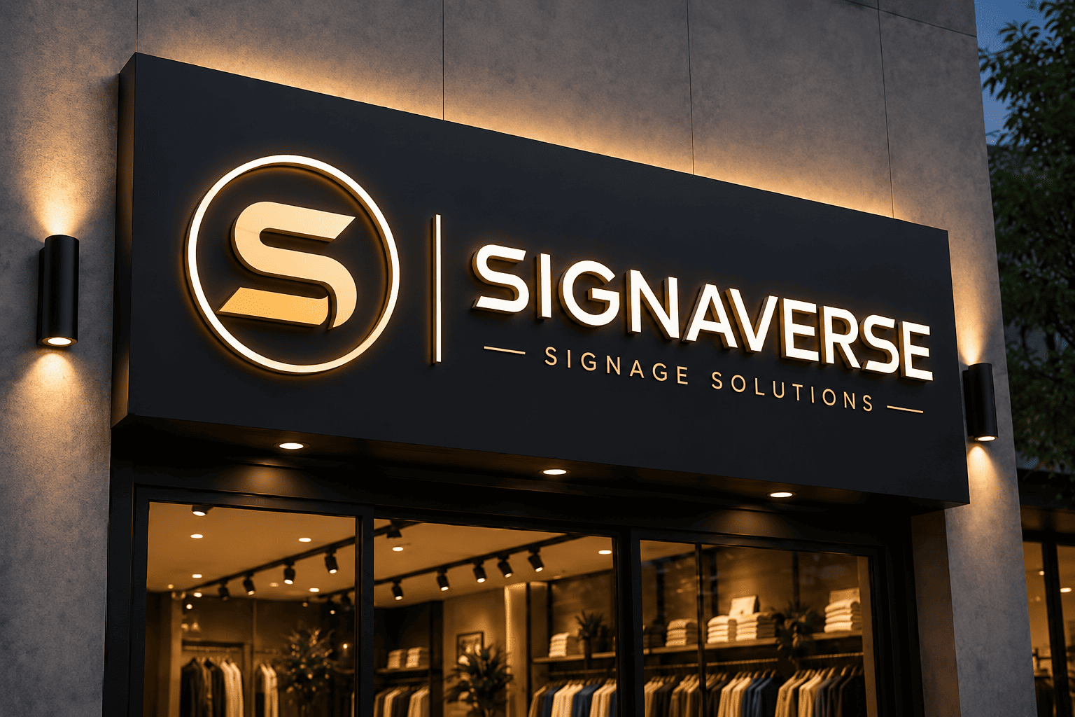Professional custom signage installed for a business storefront in Dubai